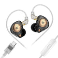 Kz edxpro2 edx pro 2 dinâmico no ouvido fone de ouvido alta fidelidade baixo fone de ouvido 3.5mm tpre-c plug opcional 2pin cabo destacável