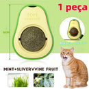 Abacate De Brinquedo Para Gatos Com Catnip Erva Gato Natural Bola de Lamber Limpeza dos Dentes Lanche
