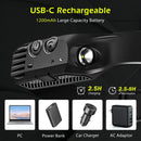 Usb recarregável led sensor farol cob cabeça tocha luz de trabalho à prova dwaterproof água para pesca acampamento lanterna