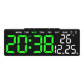 Despertador digital alimentado por USB TEMP Data Semana Dual Alarm Timing Countdown Snooze Relógio de mesa Auto Regulável 12/24H DST LED Relógio