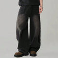 Calça jeans masculina de quatro estações, versão coreana, estudante, casual, alta rua, reta, solta, perna larga, preto, cinza, azul, baggy jean