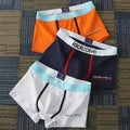 3 pçs cuecas masculina de algodão roupa interior boxers respirável homem boxer impresso cuecas confortáveis shorts roupa interior masculina M-3XL
