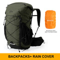 Mochilas de Hiking de 45L com Estrutura Interna e Capa de Chuva para Camping, Backpacking e Viagens
