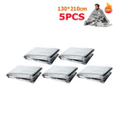 Cobertor térmico de emergência ao ar livre, primeiros socorros de sobrevivência, kit de resgate militar, windproof, impermeável, folha, camping, 1-10pcs