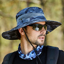 Verão masculino respirável chapéu de sol ao ar livre viajar pesca caminhadas chapéus protetor solar pescador balde chapéu aba larga masculino boné uv proteger