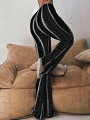Calças femininas retro impressão queimado leggings sexy fino ajuste calças casuais estilo rua 2025 primavera verão moda calças compridas