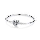 Original 925 prata esterlina pulseiras amor coração clipe encantos contas cobra correntes para mulheres rosa ouro diy jóias de luxo