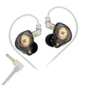 Kz edxpro2 edx pro 2 dinâmico no ouvido fone de ouvido alta fidelidade baixo fone de ouvido 3.5mm tpre-c plug opcional 2pin cabo destacável