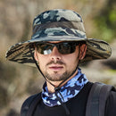 Verão masculino respirável chapéu de sol ao ar livre viajar pesca caminhadas chapéus protetor solar pescador balde chapéu aba larga masculino boné uv proteger