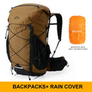 Mochilas de Hiking de 45L com Estrutura Interna e Capa de Chuva para Camping, Backpacking e Viagens