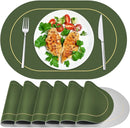 Placemats de mesa de couro resistente ao calor, tapetes de mesa laváveis e limpáveis para mesa de jantar, decoração de cafeteria