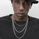 Hip hop cubana corrente colar rock aço inoxidável corrente básica colar masculino simples para mulheres moda festa jóias