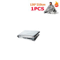 Cobertor térmico de emergência ao ar livre, primeiros socorros de sobrevivência, kit de resgate militar, windproof, impermeável, folha, camping, 1-10pcs