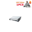 Cobertor térmico de emergência ao ar livre, primeiros socorros de sobrevivência, kit de resgate militar, windproof, impermeável, folha, camping, 1-10pcs