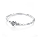 Original 925 prata esterlina pulseiras amor coração clipe encantos contas cobra correntes para mulheres rosa ouro diy jóias de luxo