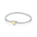Original 925 prata esterlina pulseiras amor coração clipe encantos contas cobra correntes para mulheres rosa ouro diy jóias de luxo