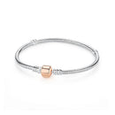 Original 925 prata esterlina pulseiras amor coração clipe encantos contas cobra correntes para mulheres rosa ouro diy jóias de luxo