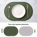Placemats de mesa de couro resistente ao calor, tapetes de mesa laváveis e limpáveis para mesa de jantar, decoração de cafeteria