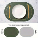Placemats de mesa de couro resistente ao calor, tapetes de mesa laváveis e limpáveis para mesa de jantar, decoração de cafeteria