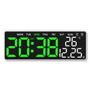 Despertador digital alimentado por USB TEMP Data Semana Dual Alarm Timing Countdown Snooze Relógio de mesa Auto Regulável 12/24H DST LED Relógio