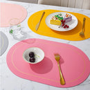 Placemats de mesa de couro resistente ao calor, tapetes de mesa laváveis e limpáveis para mesa de jantar, decoração de cafeteria