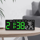 Despertador digital alimentado por USB TEMP Data Semana Dual Alarm Timing Countdown Snooze Relógio de mesa Auto Regulável 12/24H DST LED Relógio