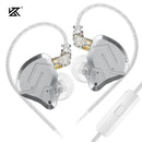 KZ ZSN Pro 2 fones de ouvido intra-auriculares de metal 1ba + 1dd tecnologia híbrida monitor de graves de alta fidelidade fones de ouvido esportivos com ruído cancella