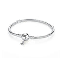 Original 925 prata esterlina pulseiras amor coração clipe encantos contas cobra correntes para mulheres rosa ouro diy jóias de luxo