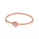 Original 925 prata esterlina pulseiras amor coração clipe encantos contas cobra correntes para mulheres rosa ouro diy jóias de luxo