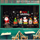 Adesivos de janela de natal adesivo de parede de natal crianças quarto decalques de parede feliz natal decorações para casa adesivos de ano novo