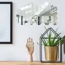45 pçs espelho hexagonal adesivos de parede diy casa arte decorativa telhas adesivo para decoração casa