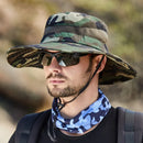 Verão masculino respirável chapéu de sol ao ar livre viajar pesca caminhadas chapéus protetor solar pescador balde chapéu aba larga masculino boné uv proteger