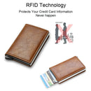 Rfid alumínio homens carteira titular do cartão bolsa de fibra carbono negócios fino inteligente carteira titular do cartão de crédito caso nota titular