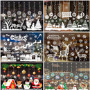 Adesivos de janela de natal adesivo de parede de natal crianças quarto decalques de parede feliz natal decorações para casa adesivos de ano novo