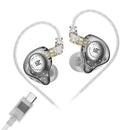 Kz edxpro2 edx pro 2 dinâmico no ouvido fone de ouvido alta fidelidade baixo fone de ouvido 3.5mm tpre-c plug opcional 2pin cabo destacável