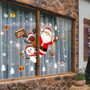 Adesivos de janela de natal adesivo de parede de natal crianças quarto decalques de parede feliz natal decorações para casa adesivos de ano novo