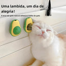 Abacate De Brinquedo Para Gatos Com Catnip Erva Gato Natural Bola de Lamber Limpeza dos Dentes Lanche
