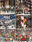 Adesivos de janela de natal adesivo de parede de natal crianças quarto decalques de parede feliz natal decorações para casa adesivos de ano novo